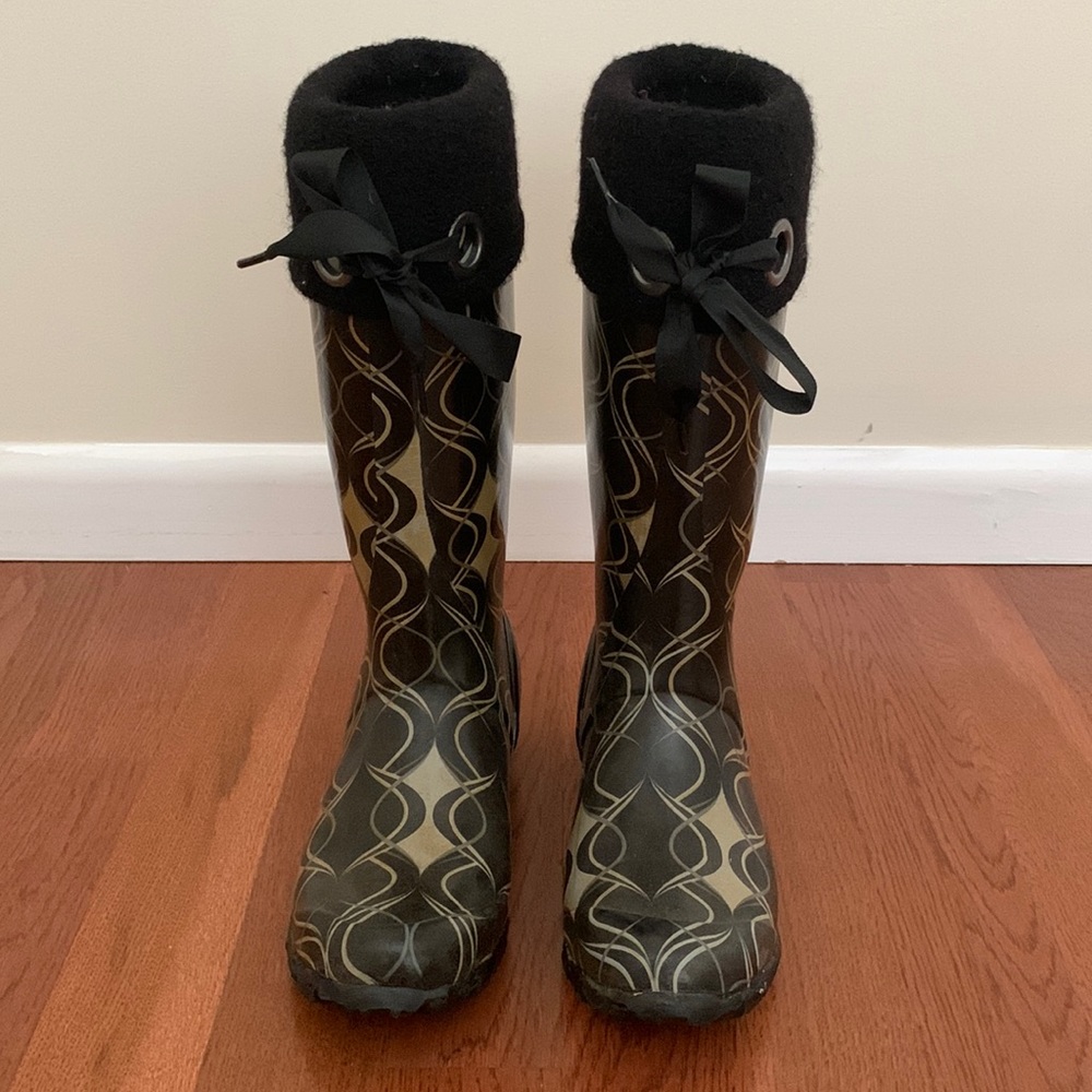 BOGS Women’s Fleece-lined Alex Swirl Print Snow/Rain Boots